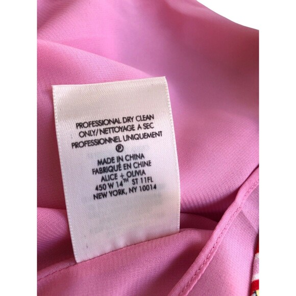 Alice + Olivia Helina Patchwork Floral Mini Skirt Multicolor Front Tie Size 4 - Picture 10 of 14